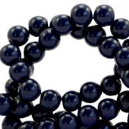 Glaskralen opaque 6mm Dark blue